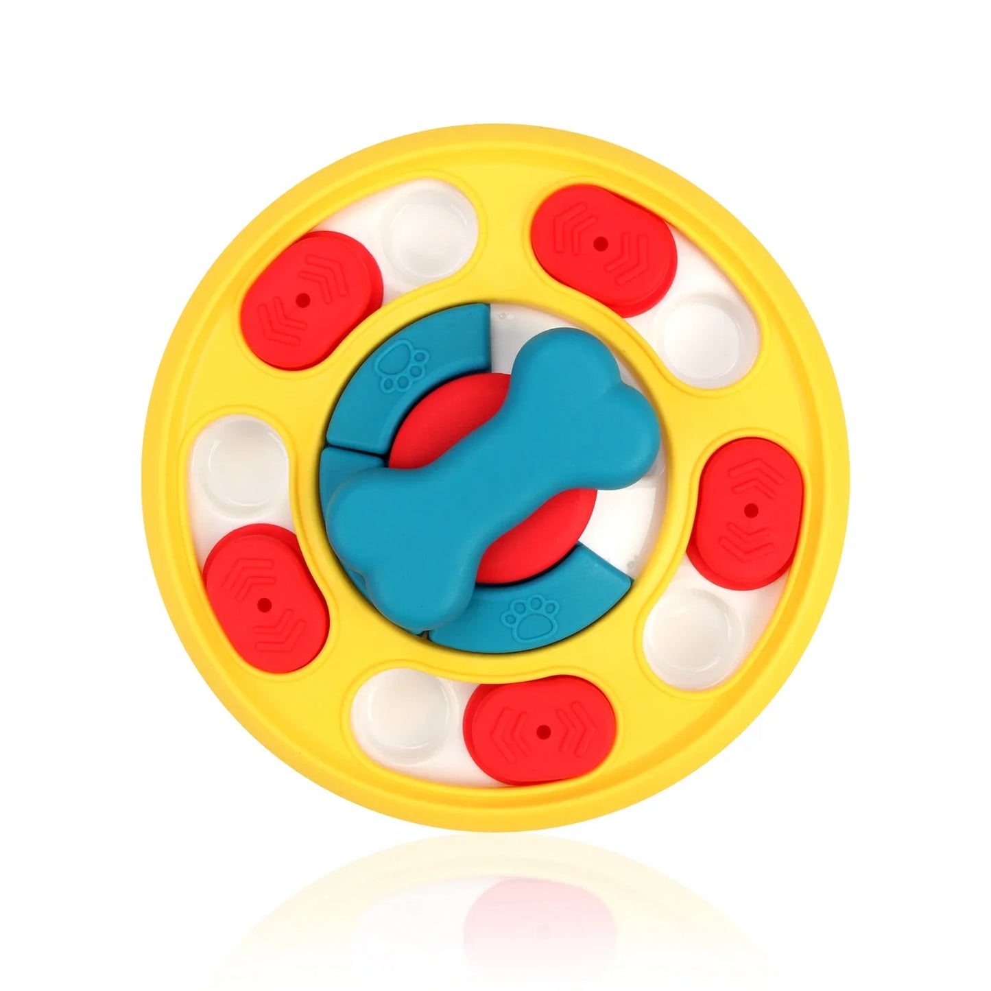Wagmint Puzzle Feeder Disc in yellow